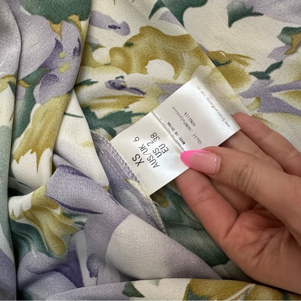 Asymmetrical Tropics Maxi Dress in Lavender & Multicolor from Bronx and Banco - Picture 14 of 16